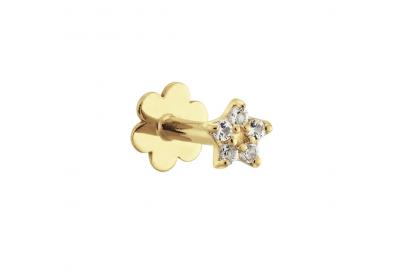 Jackie Gold arany fülpircing topázzal