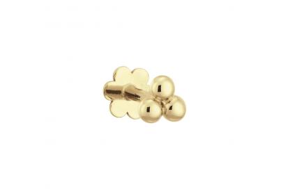 Jackie Gold tripla arany gömb fülpiercing