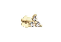 Jackie Gold tripla topáz arany fülpiercing