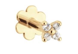 Jackie Gold virág alakú arany fülpiercing