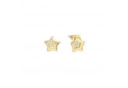 Nomination Petite Sparkle arany bevonatos ezüst fülbevaló 