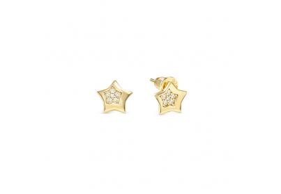 Nomination Petite Sparkle arany bevonatos ezüst fülbevaló 
