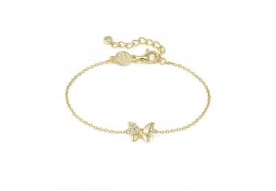 Nomination Petite Sparkle pillangó aranyozott ezüst karkötő