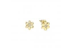 Nomination Petite Sparkle virág aranyozott ezüst fülbevaló