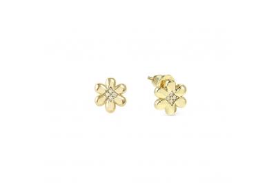 Nomination Petite Sparkle virág aranyozott ezüst fülbevaló