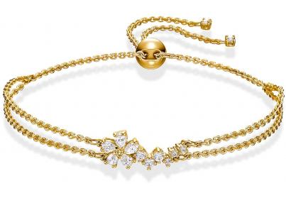 Swarovski arany színű karkötő