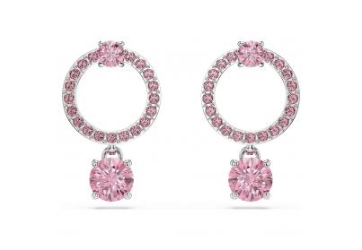 Swarovski Attract rózsaszín fülbevaló 5723565