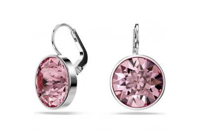Swarovski Bella fülbevaló rózsaszín kristállyal