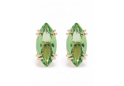 Swarovski Gema fülbevaló zöld kristállyal