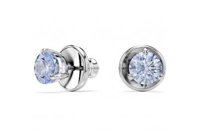 Swarovski Solitaire fülbevaló kék kristállyal