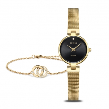 Bering Classic Diamond női óra szett - 17724-332-GWP