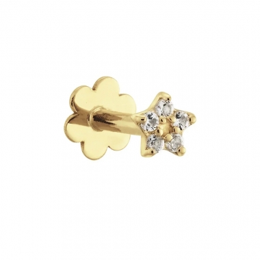 Jackie Gold arany fülpircing topázzal