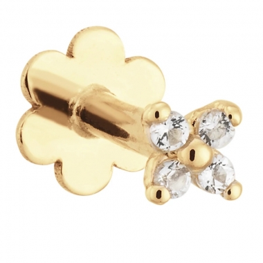 Jackie Gold virág alakú arany fülpiercing