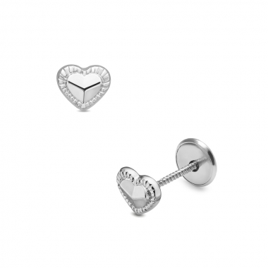 Lisa csipkézett szív gyerek fülbevaló