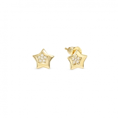 Nomination Petite Sparkle arany bevonatos ezüst fülbevaló 