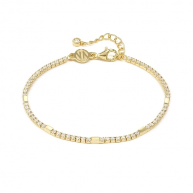 Nomination Petite Sparkle aranyozott ezüst tenisz karkötő