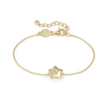 Nomination Petite Sparkle csillag aranyozott ezüst karkötő