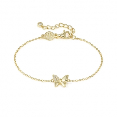 Nomination Petite Sparkle pillangó aranyozott ezüst karkötő