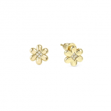 Nomination Petite Sparkle virág aranyozott ezüst fülbevaló