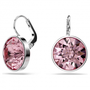 Swarovski Bella fülbevaló rózsaszín kristállyal