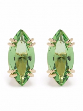 Swarovski Gema fülbevaló zöld kristállyal