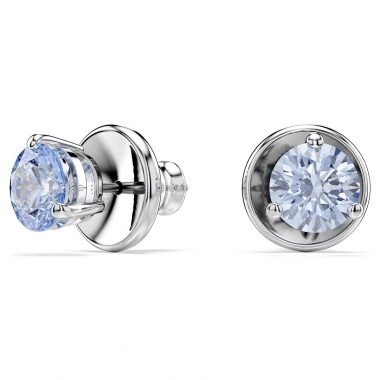 Swarovski Solitaire fülbevaló kék kristállyal