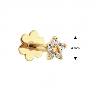 Jackie Gold arany fülpircing topázzal
