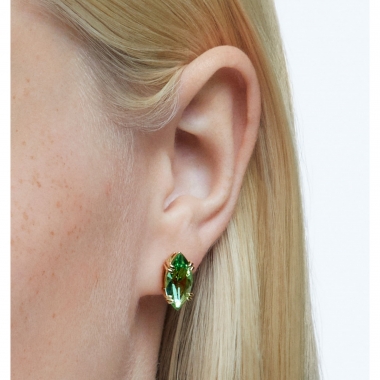 Swarovski Gema fülbevaló zöld kristállyal