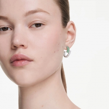 Swarovski Mátrix fülbevaló zöld kristállyal - 5732264