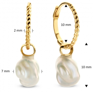 Jackie Gold arany fülbevaló édesvízi gyönggyel