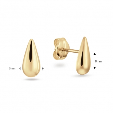 Jackie Gold csepp alakú arany fülbevaló