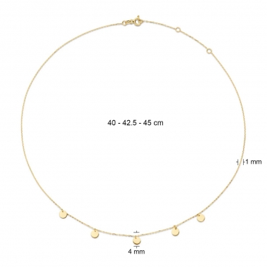 Jackie Gold nyaklánc arany lemezekkel - JKN20.045