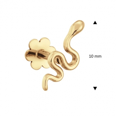 Jackie Gold arany kigyó fülpircing