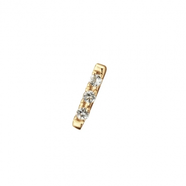 Jackie Gold arany fülpircing  fehér topázzal