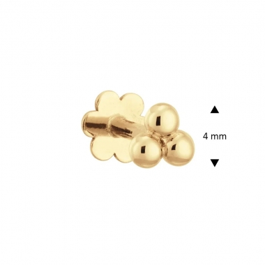 Jackie Gold tripla arany gömb fülpiercing