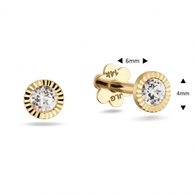Jackie Gold Vintage topáz  arany fülpiercing