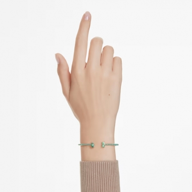 Swarovski Mátrix karperec zöld kristállyal
